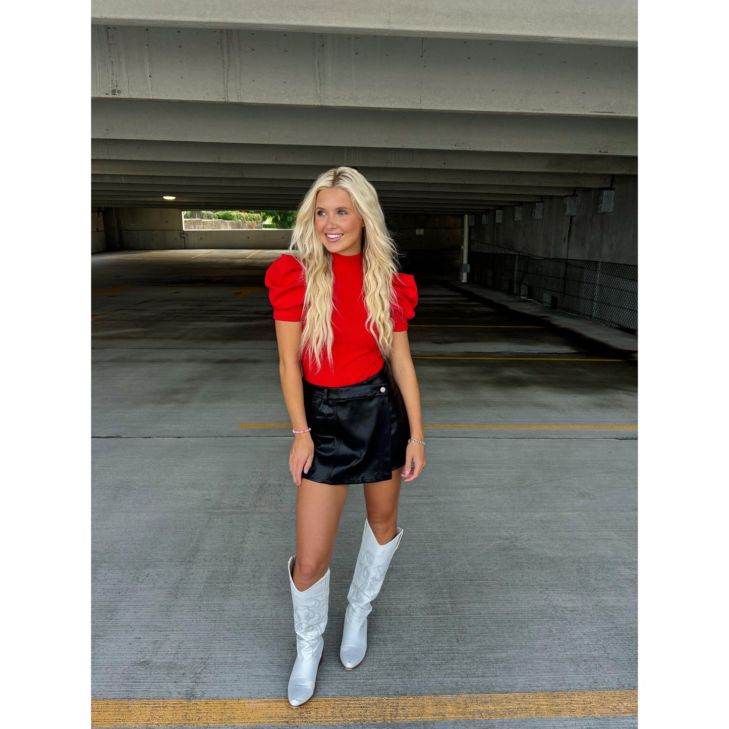 Bulldawg red bodysuit