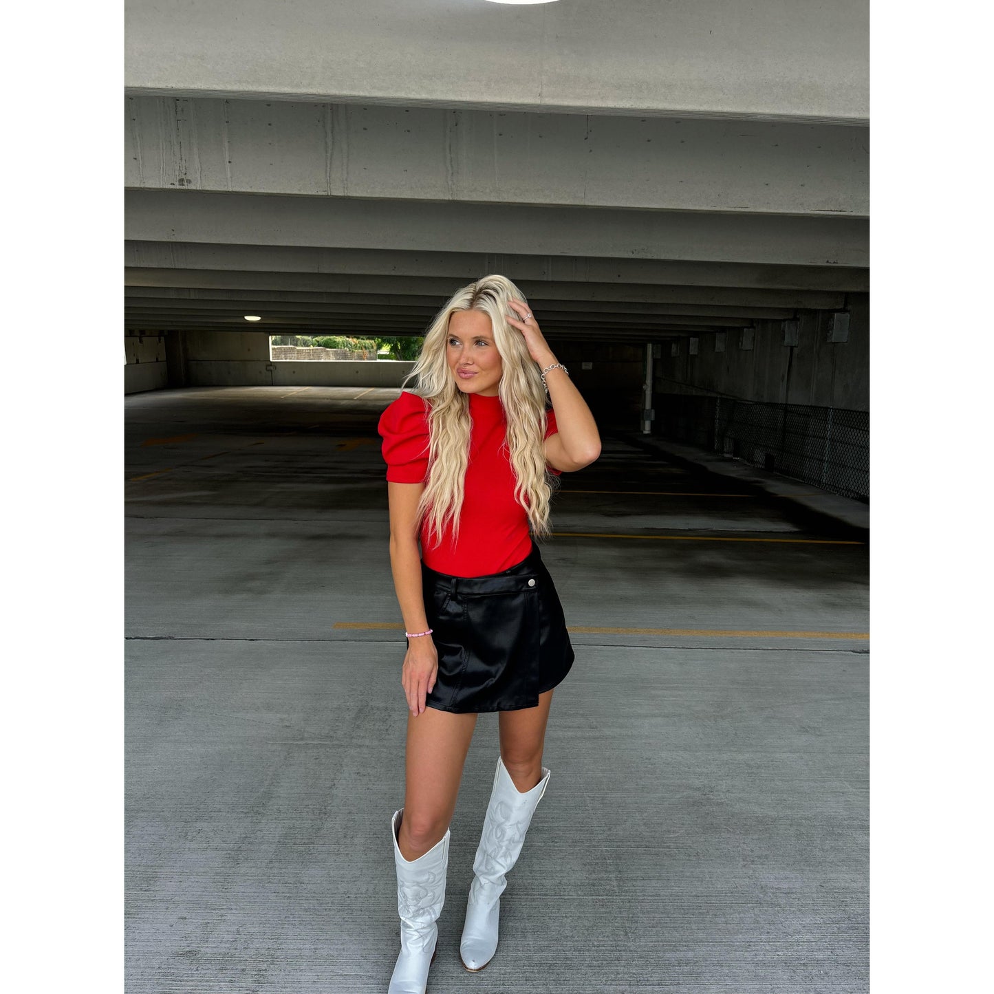 Bulldawg red bodysuit