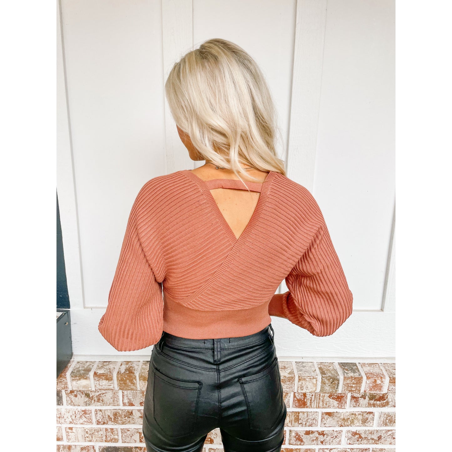 Salmon Ribbed Sweater