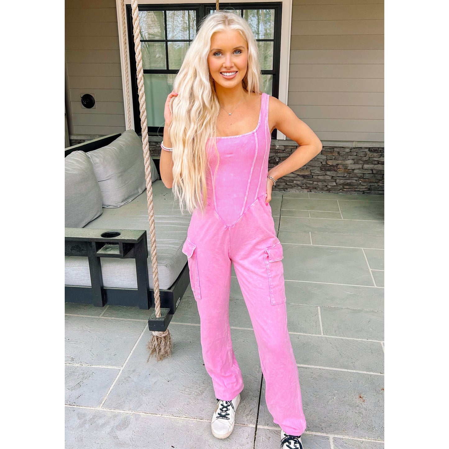 Sweet in Pink Jumpsuit