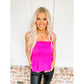 Magenta Ruffle Tank