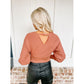 Salmon  Ribbed Sweater