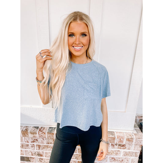 Perfect Blue Cropped Tee