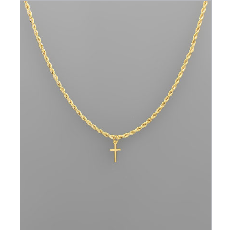 Gold Chain Cross Necklace